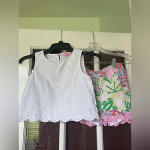 Lilly Pulitzer eyelet top with skort
